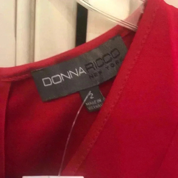 Donna Ricco NWT red dress size 2 - Picture 5 of 5